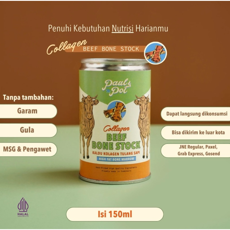 

NEW READYSTOCK - FRESHLY MADE PaulnPot Collagen Beef Bone Stock Kaldu Kolagen Tulang Sapi - High Fat Bone Marrow - Bone Broth Kaldu Mpasi