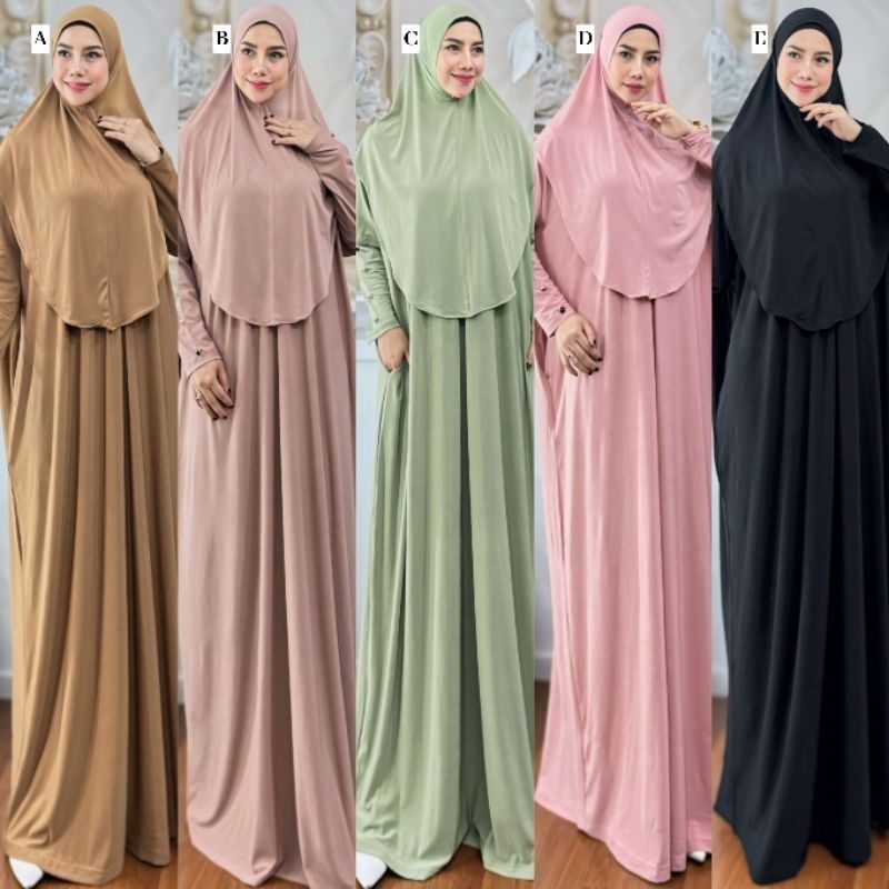 Arafah Series Syari Jersey Jersi Dress by Dzhira Zhira