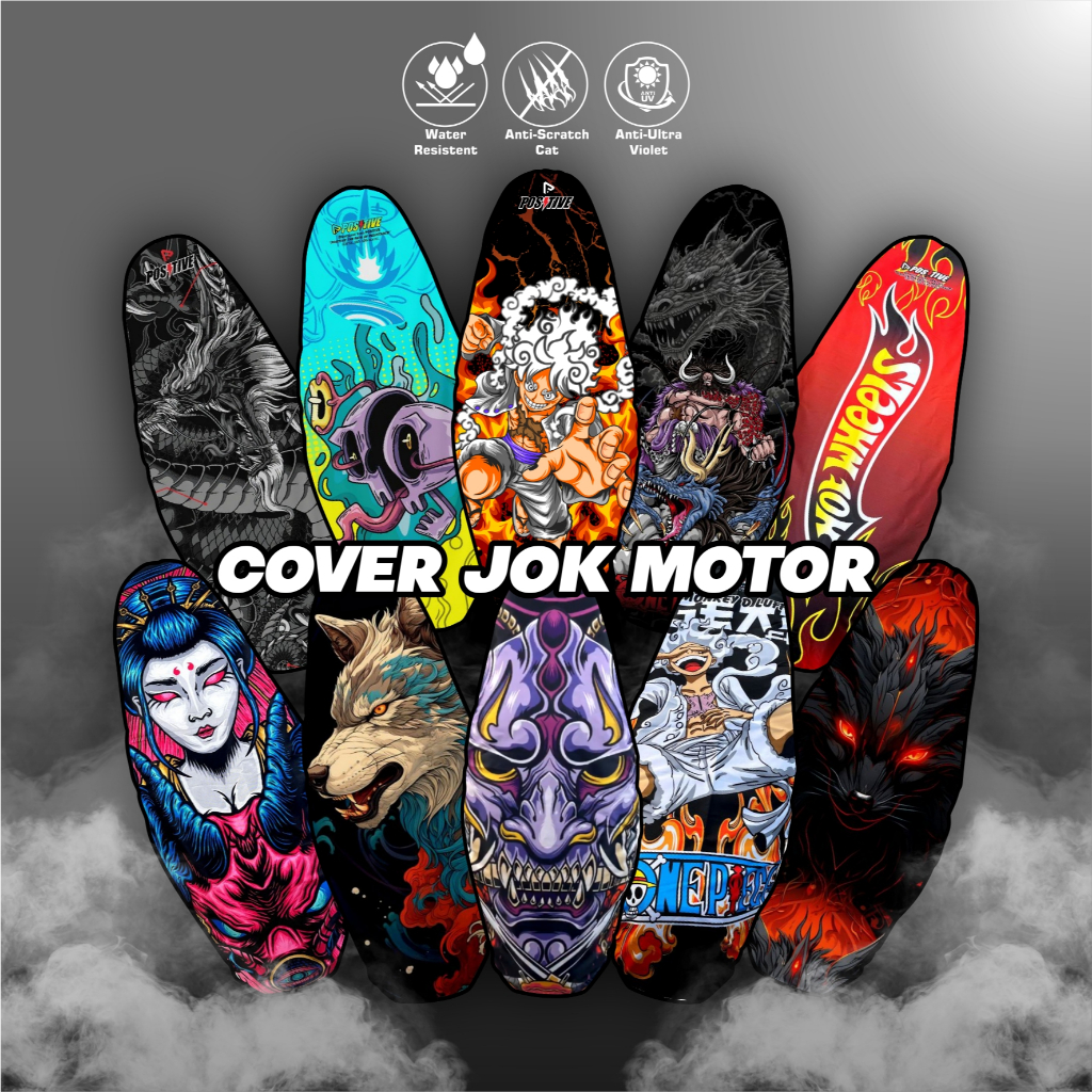 (COD)Cover Jok Motor/Sarung Jok Motor Waterproof Anti Cakar Kucing Free Tas - Caver Jok Motor Motif 