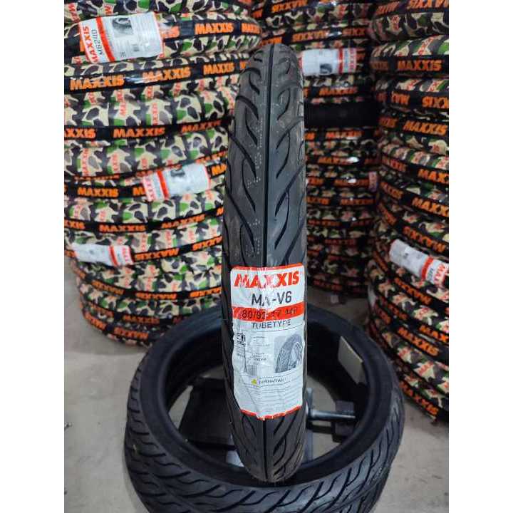 MAXXIS MA-V6 80/90-17 BUKAN TUBLES BAN LUAR MOTOR BEBEK RING 17 MAXXIS TUBETYPE