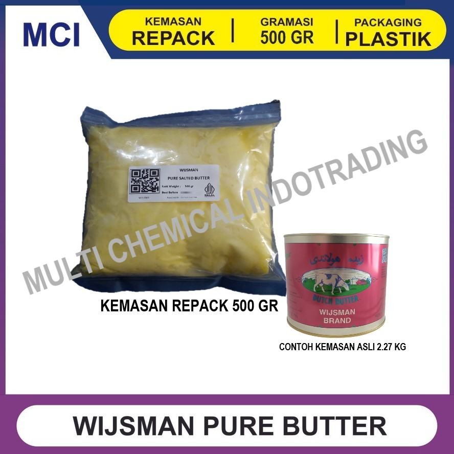 

WIJSMAN SALTED BUTTER MENTEGA REPACK 500 GR / WISMAN WYSMAN