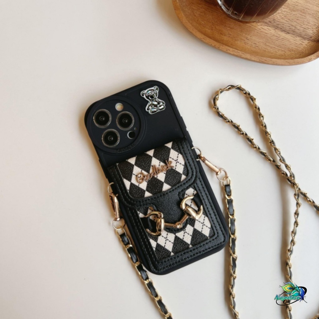 GC32 SOFTCASE SILIKON TALI DOMPET CASING RANTAI 3D FOR OPPO A1K A3S A5S A7 A11K A12 A15 A15S A16 A16