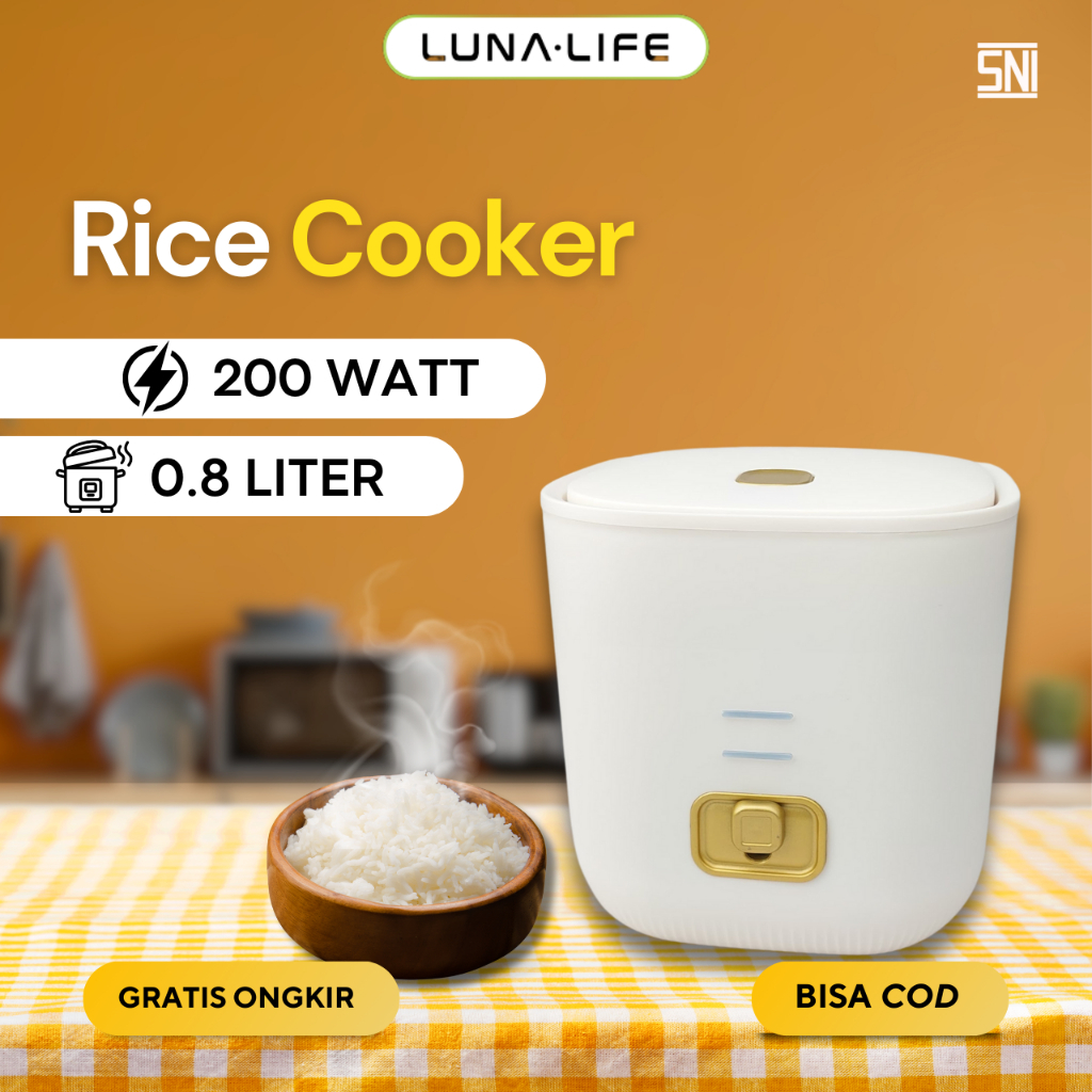 LUNA LIFE Magicom Mini Smart RiceCooker Portable 0.8L 200 Watt
