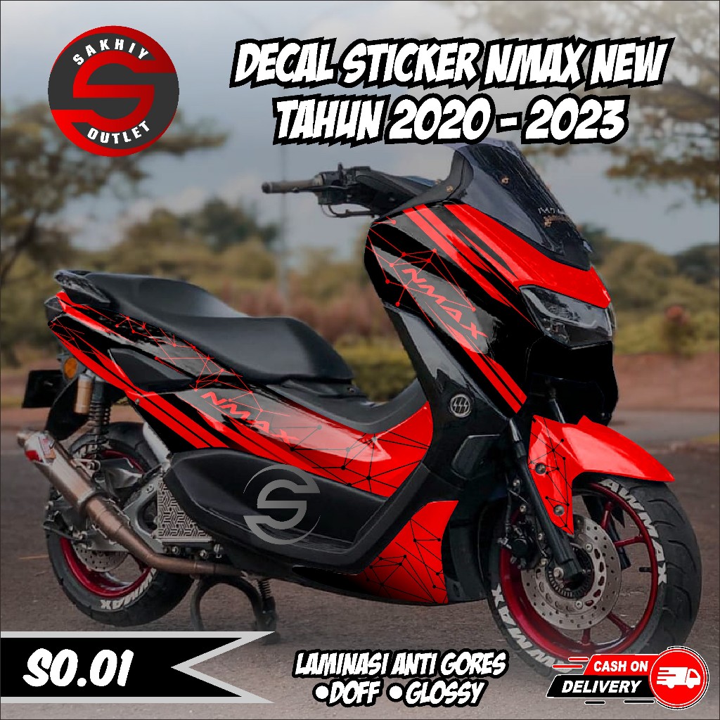 Sakhiy Outlet - Decal Fullbody NMAX 155 NEW VVA 2020 2021 2022 2023 Decal Stiker NMAX New Lis Varian