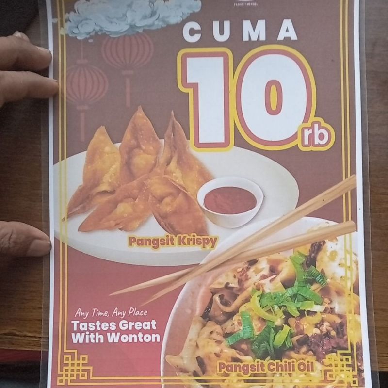 

pangsit chili oil moro seneng