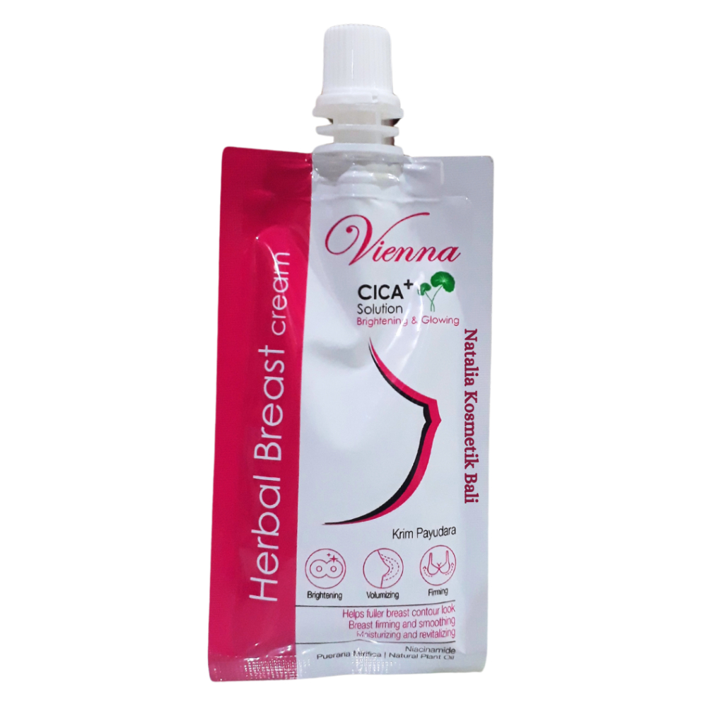 Vienna Herbal Breast Cream Saset 30 ml - Cica Slution+ Btightening & Glowing