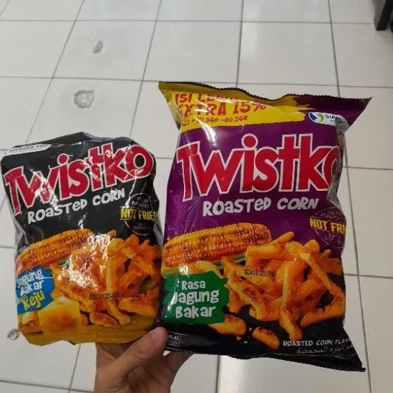 

Twistko snack makanan ringan rasa JAGUNG BAKAR / JAGUNG BAKAR KEJU 70gr