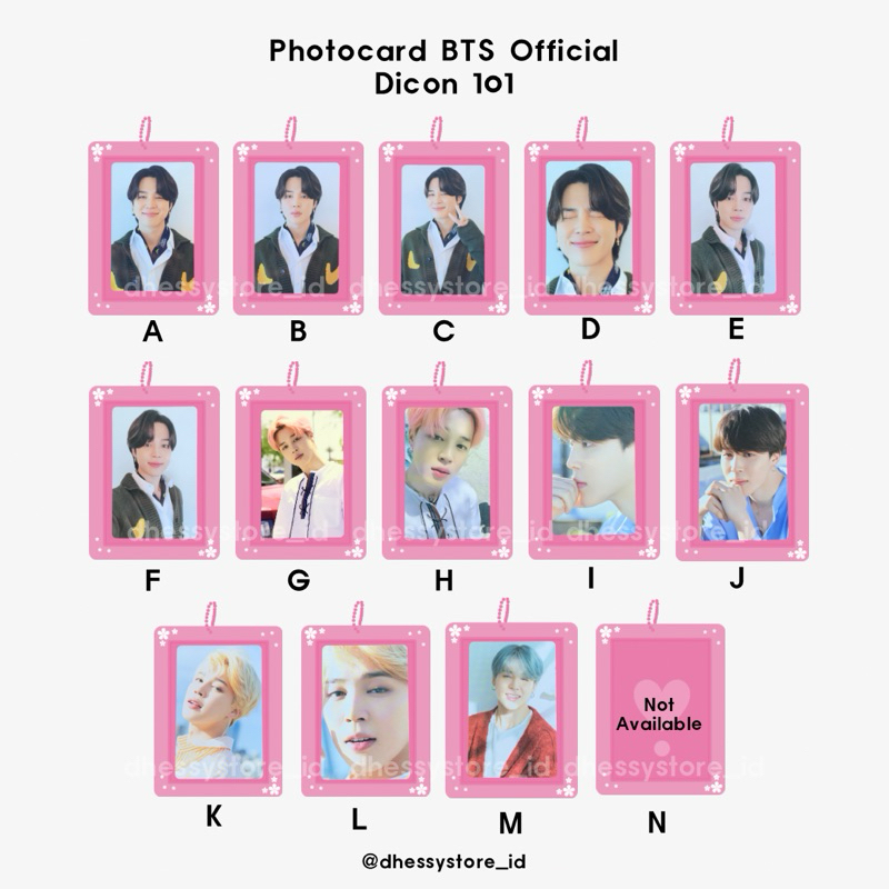 Photocard Official BTS Dicon 101 JIMIN