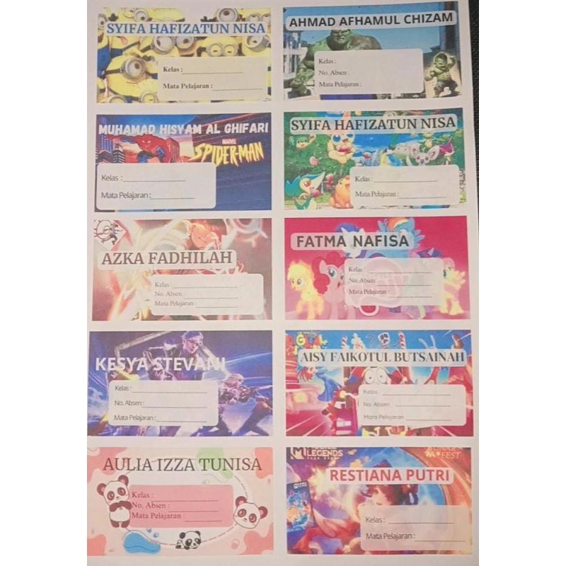 

STIKER LABEL NAMA CUSTOM