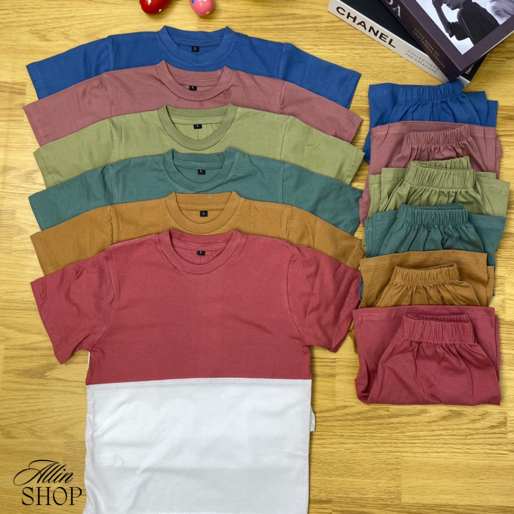 Setelan Baju Anak Laki-laki & Perempuan Two Tone