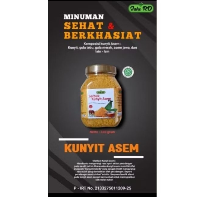 

MINUMAN SEHAT DAN BERKHASIAT (SERBUK KUNYIT ASEM)