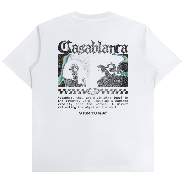 VENTURA T SHIRT / KAOS HITAM UNISEX CASABLANCA