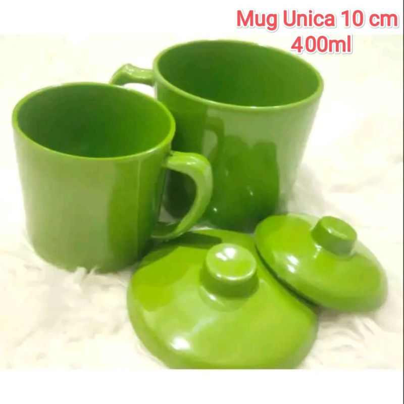 Mug Melamin 10 cm unica 400 ml/ Mug Melamin Unica/ Gelas melamin tutup