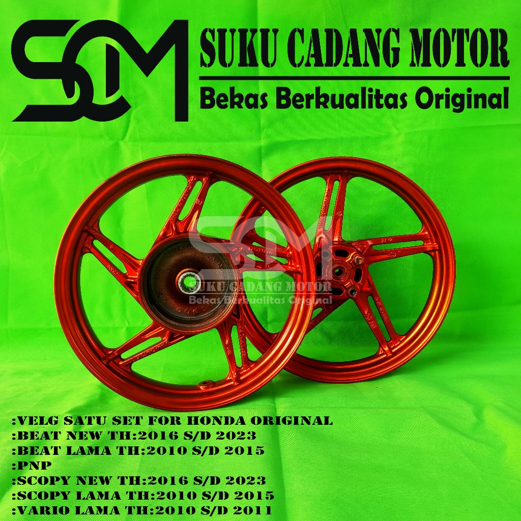 Velg satu1set For Honda Beat New Scoopy New PNP Scoopy Esp Beat Esp Barang Second Cabutan100%Ori