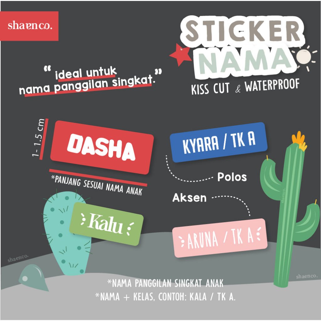 

STIKER LABEL SEKOLAH NAMA ANAK CEWE COWO WATERPROOF MURAH CUSTOM