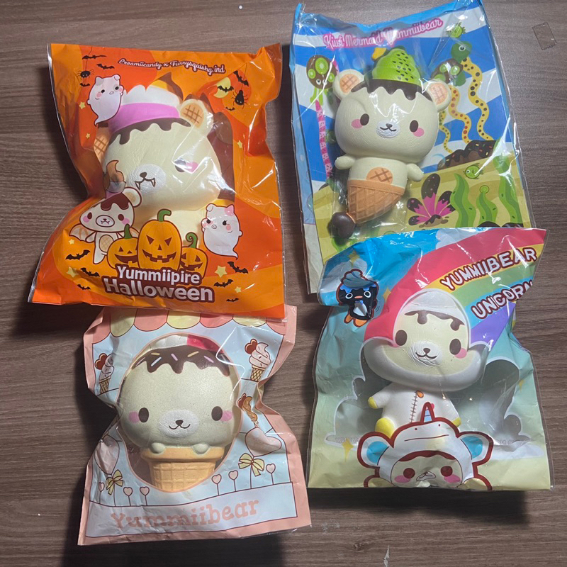 Licensed Squishy Yummibear Punimaru Creamiicandy: Yummiibear Ice Cream, Yummibear Unicorn, Yummiipir