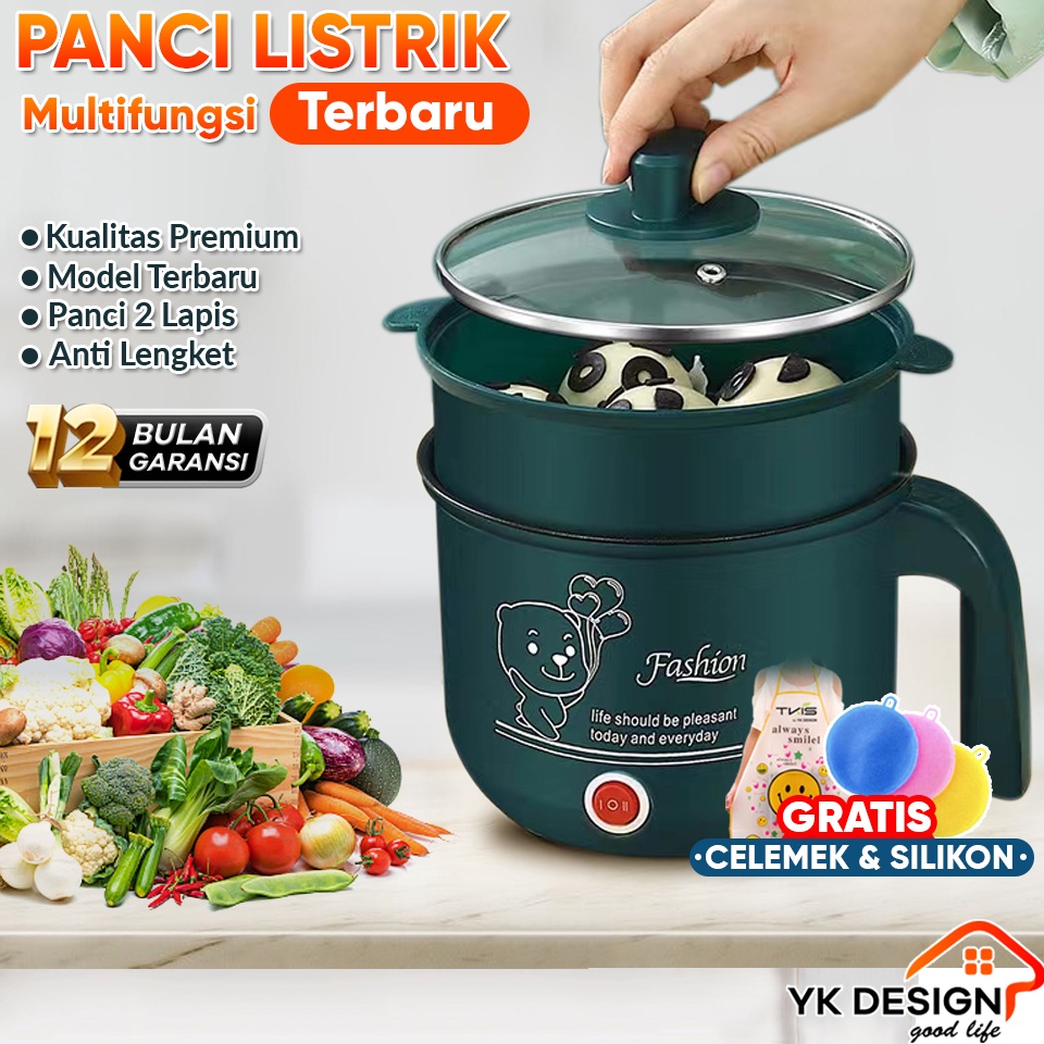 Terbaik YK DESIGN Panci Listrik Penggorengan 8 Liter Panci Elektrik Multifungsi YK81A