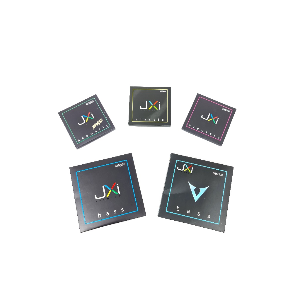 Senar Gitar atau Bass Akustik / Elektrik / Classic Merk JXI Original Ukuran 0,10 0,12 Normal Tension