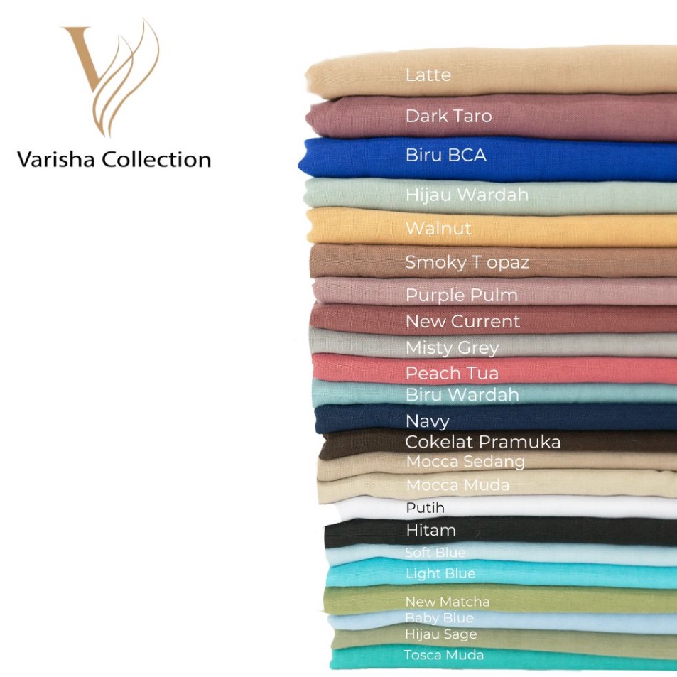 Grosir Termurah  VARISHA Kerudung Segiempat Paris Polos VARISHA CollectionCOD
