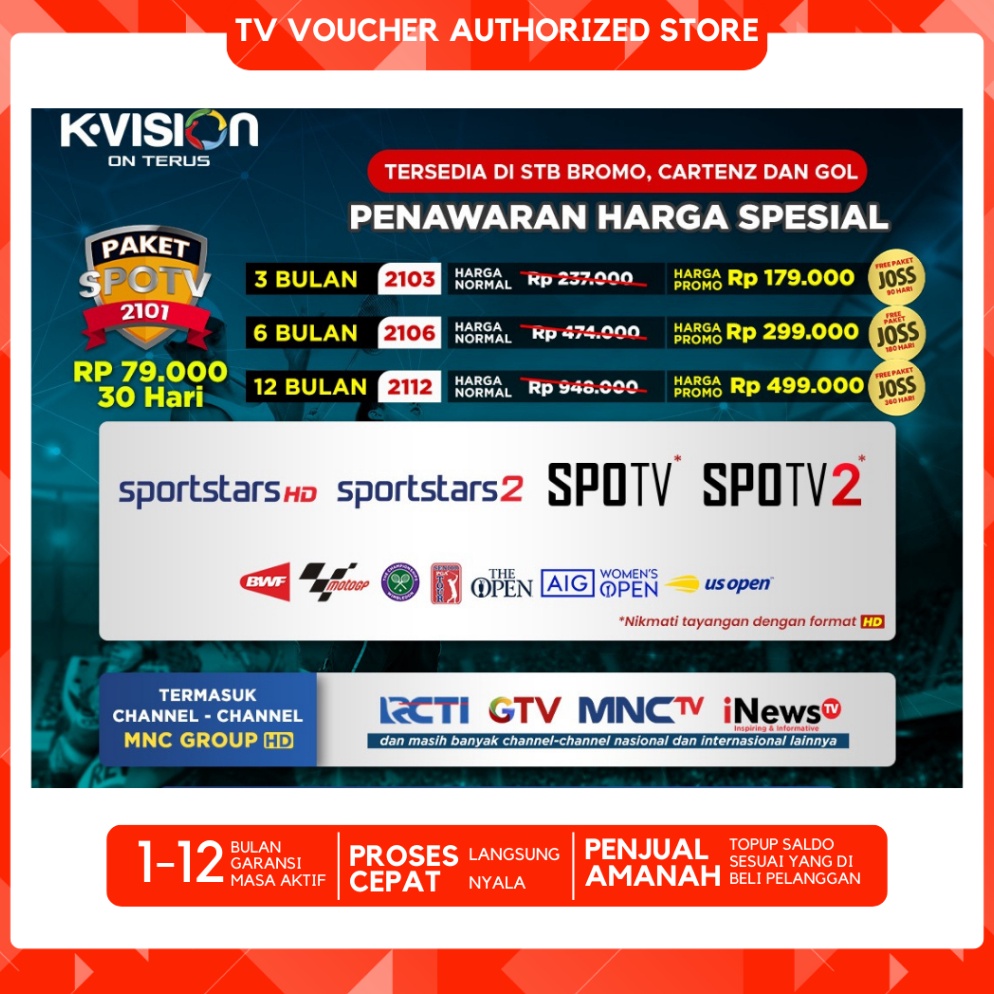 Paling Disukai Paket SPOTV KVISION Kvision MotoGP Badminton
