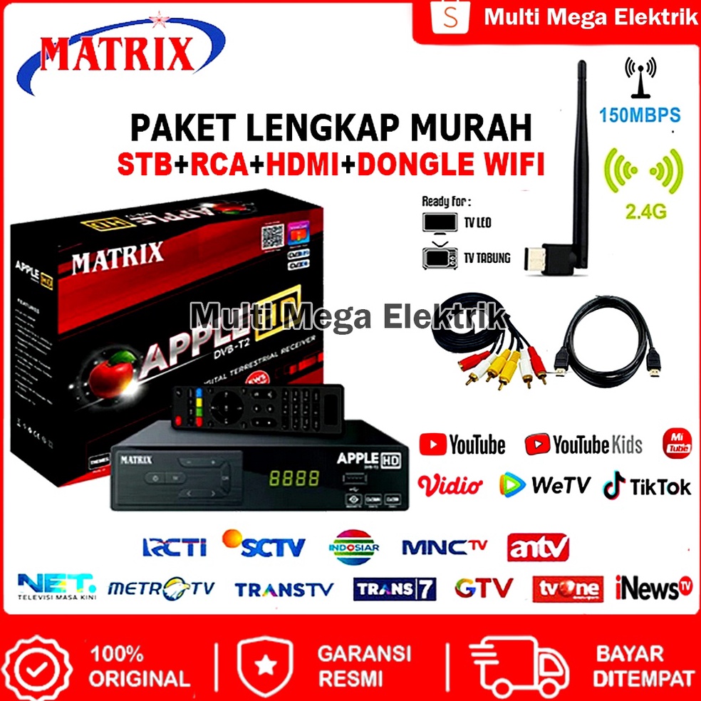Bagus Banget COD STB  SET TOP BOX TV DIGITAL  STB TV DIGITAL MATRIX APPLE DVBT2  SET BOX TV DIGITAL 