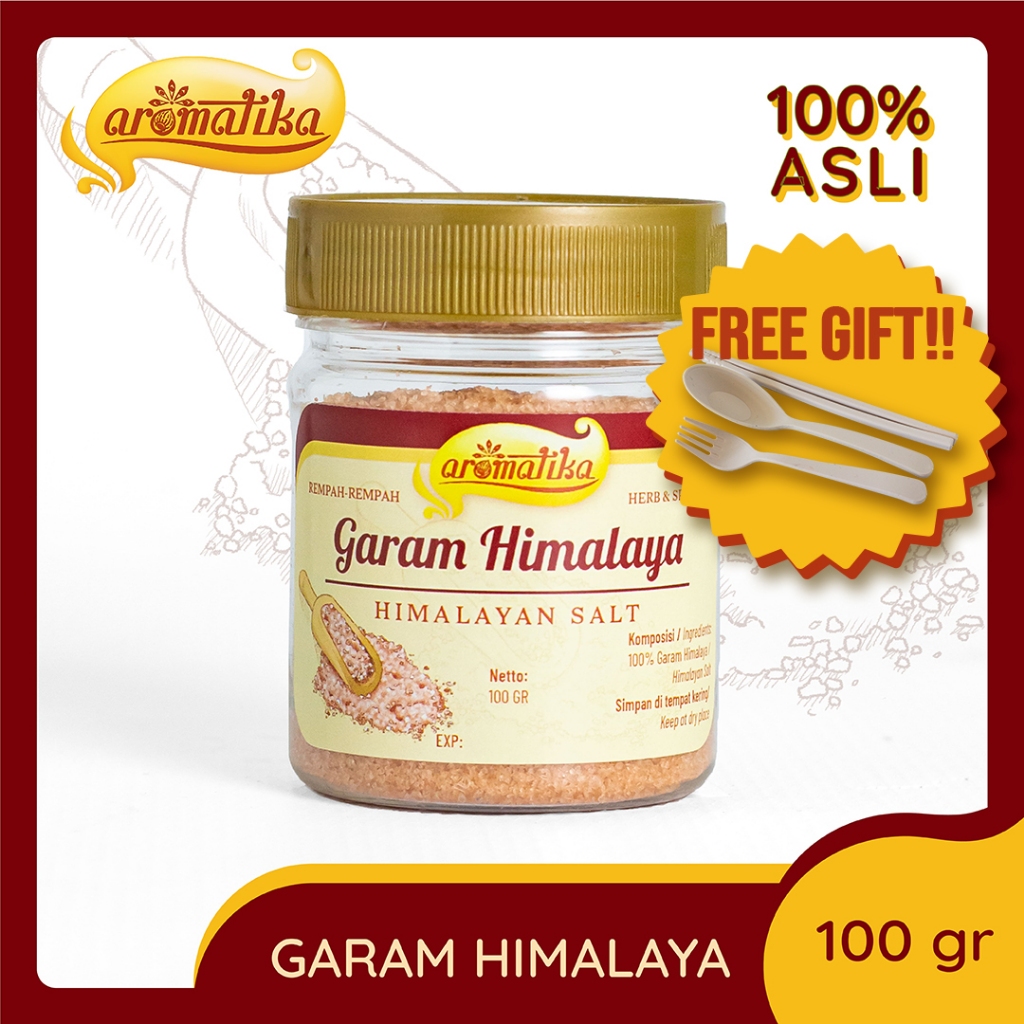 

[Gratis Alat makan Cantik] Himalayan Salt Aromatika (100% asli): Garam Himalaya Gurih dan Berkualitas untuk Rasa Masakan lebih Nikmat dan Menyehatkan