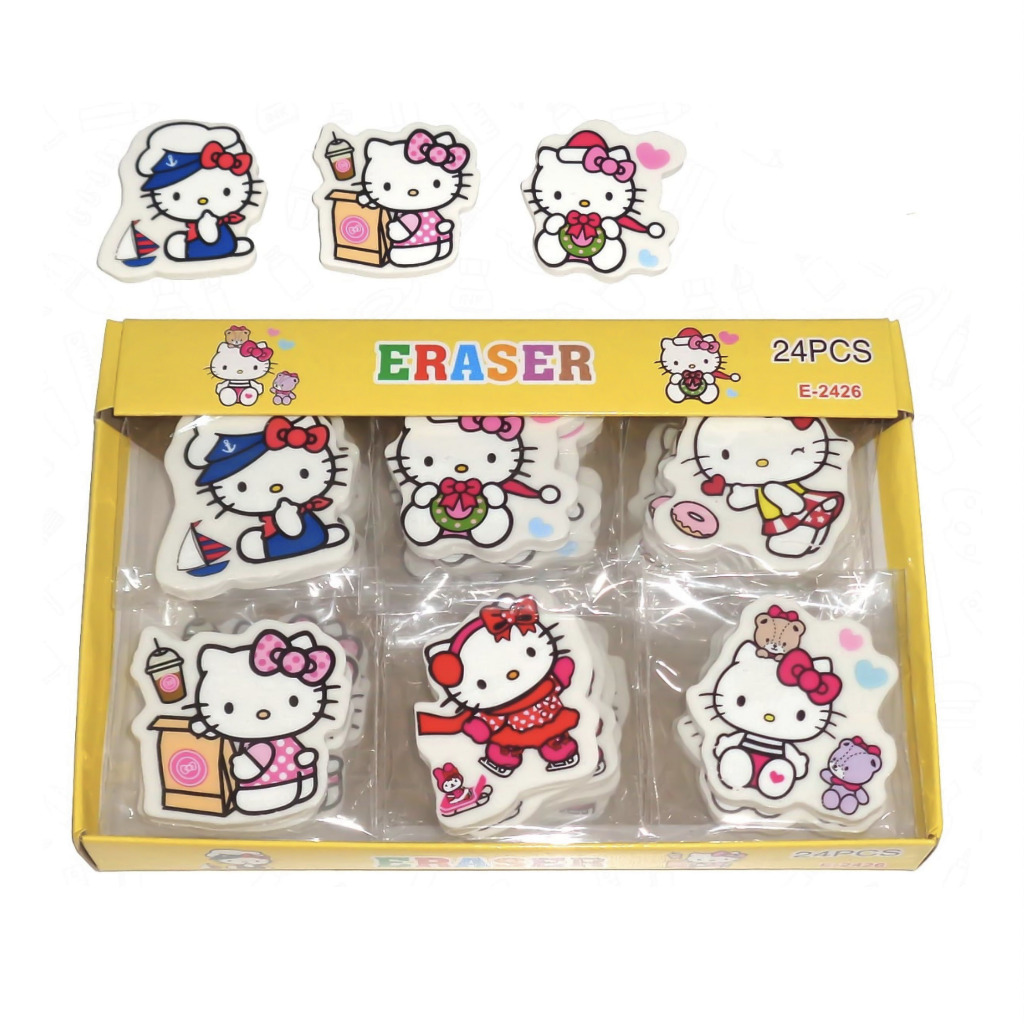 

1 BOX / 24 Pcs Eraser Karakter E-2426 H.Kitty