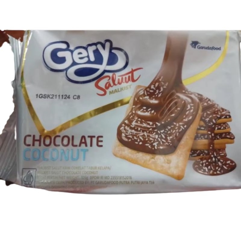 GERY SALUUT COKLAT KELAPA 105gr BISKUIT GERY KELAPA MALKIST COKELAT