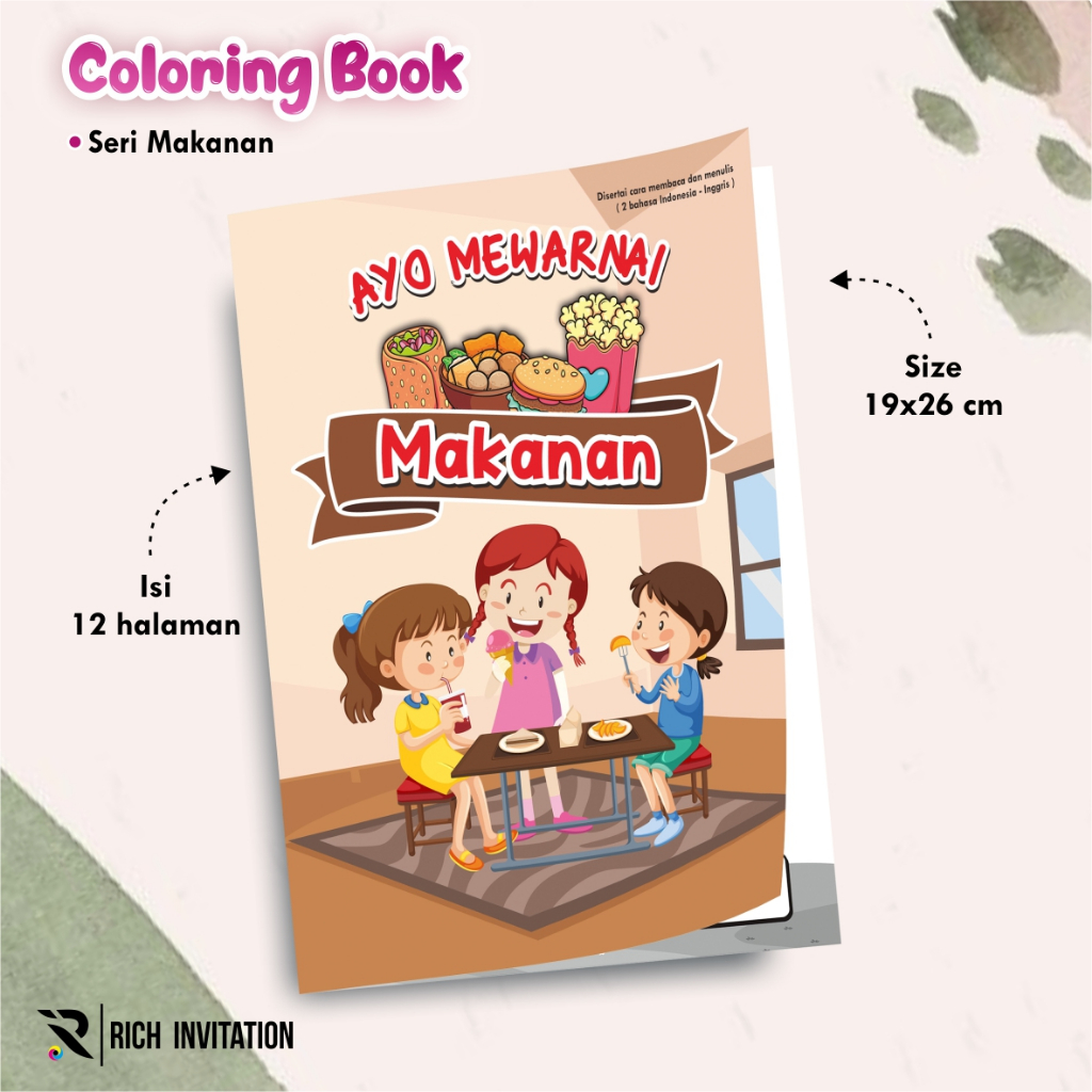 

BUKU EDUKASI MEWARNAI - BUKU MEWARNAI SERI MAKANAN - BUKU ANAK PAUD TK