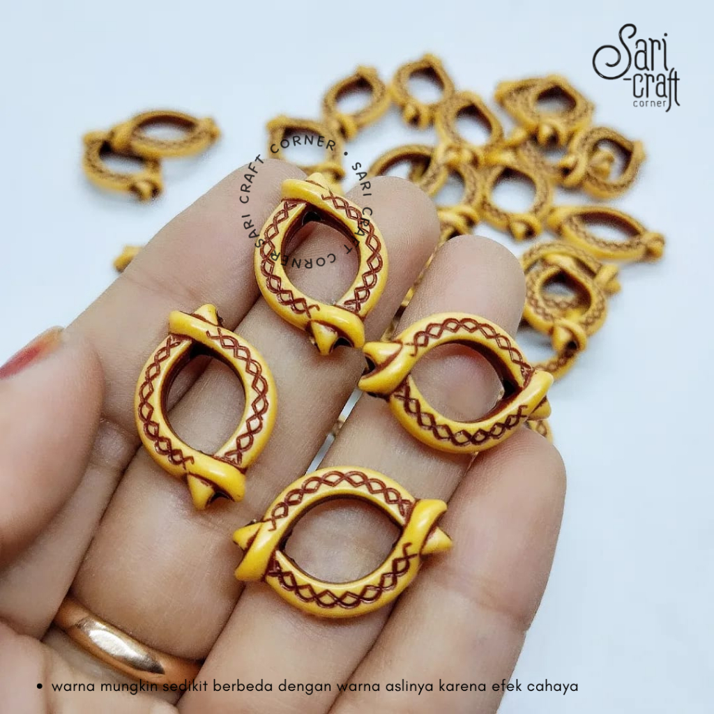 Manik Pandora Ring Mata Warna Kayu