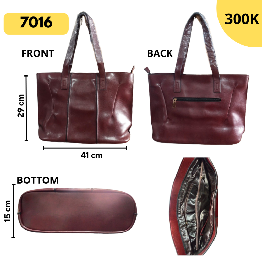DISKON - Tote bag Wanita Kulit Kapasitas Besar - Totebag Kulit - Tas Wanita - Tas Pengajian - Tas Ba