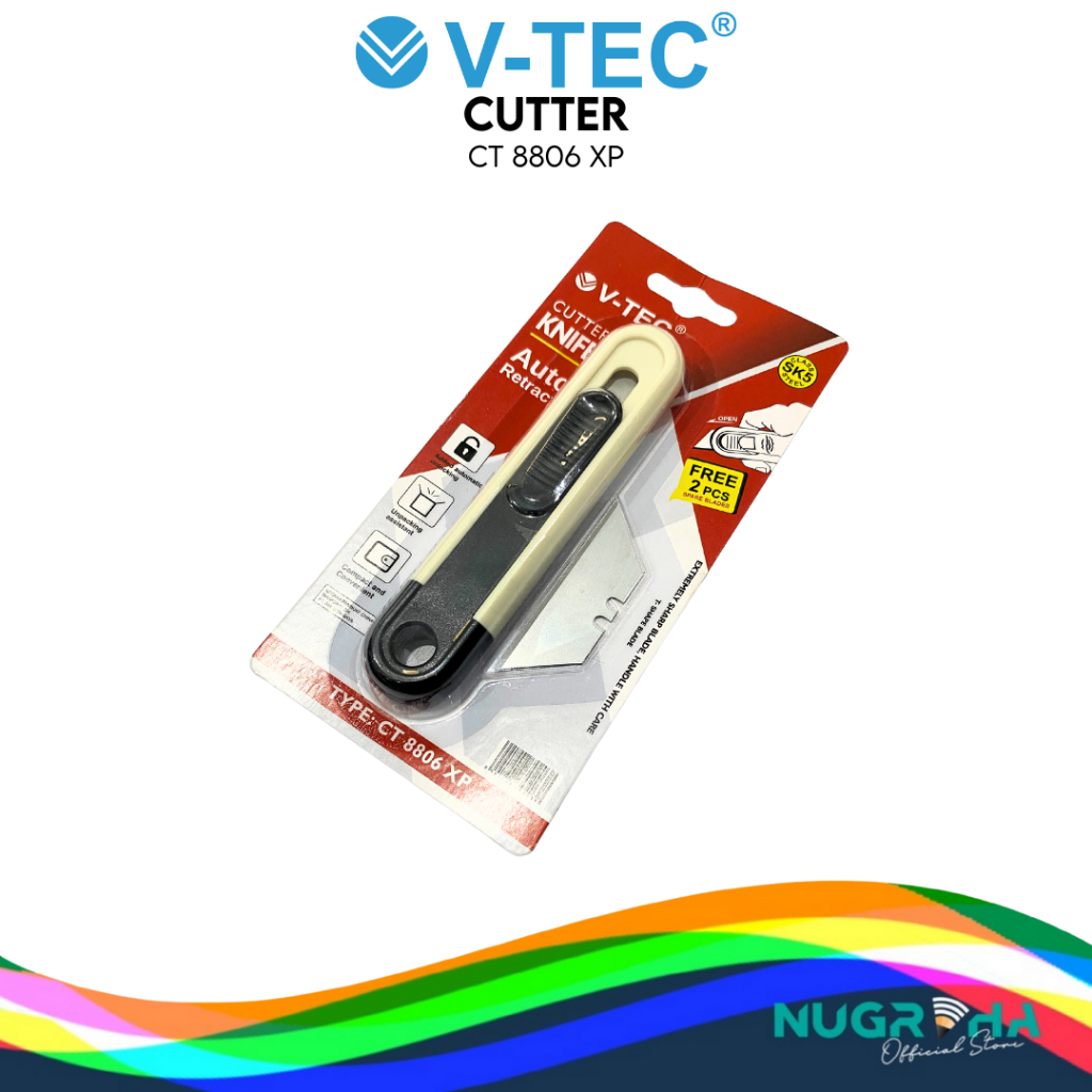 

V-TEC CT 8806 XP CUTTER KNIFE PISAU POTONG MINI UTILITY