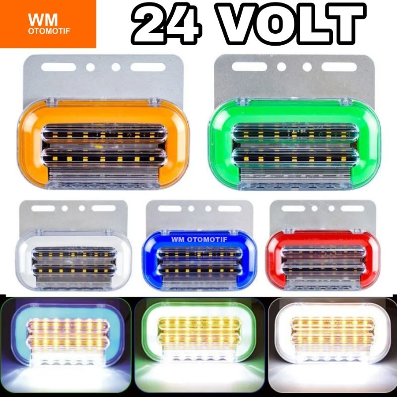 Lampu Bak Samping LED 24 Volt Sen Running Flash SMD Plasma Supersonic COB Kolong Modul Ultrasonic Tr