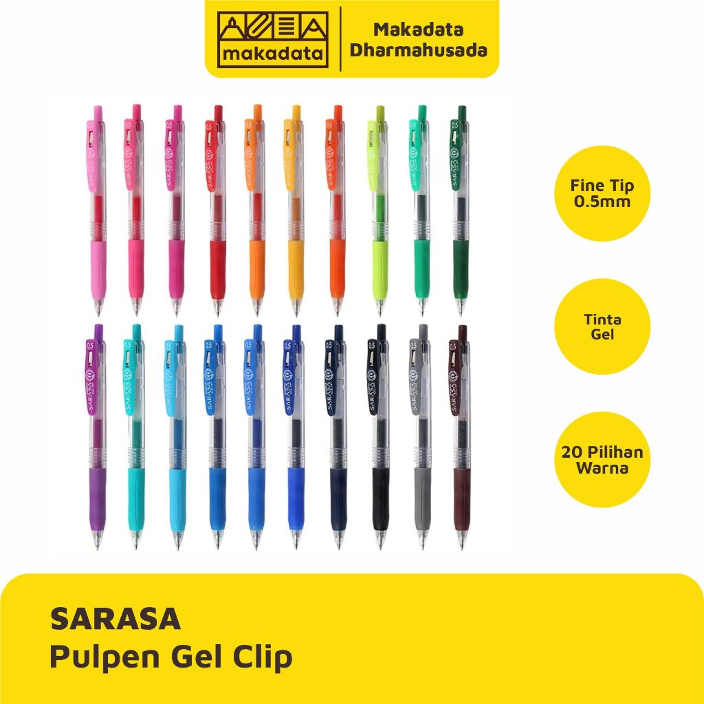 

BALLPOINT | BOLPEN | PULPEN GEL SARASA CLIP 0.5MM ( 1 PCS )