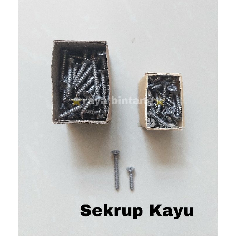 Sekrup kayu ukuran 1x6 dan 3/4x6 sekrup pengencang