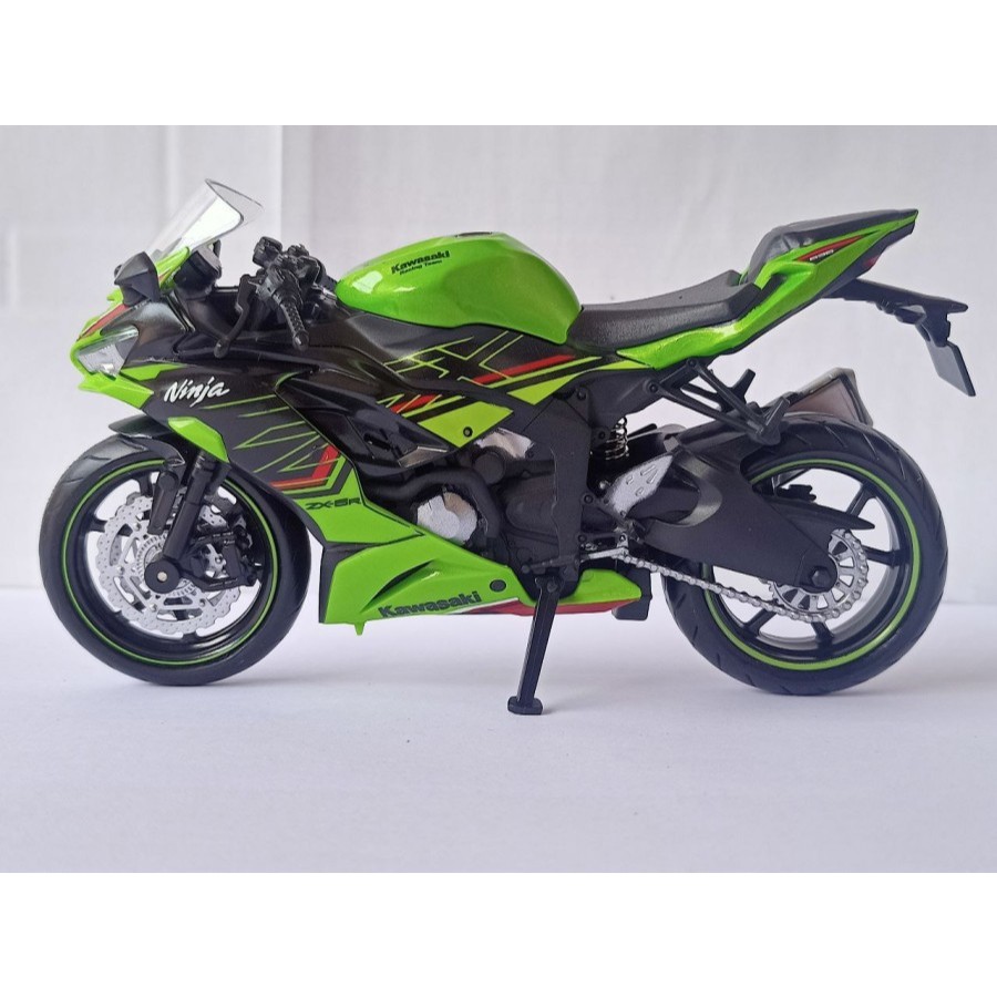 Diecast Motor Kawasaki Ninja ZX-6R miniatur motor sport skala 1:12