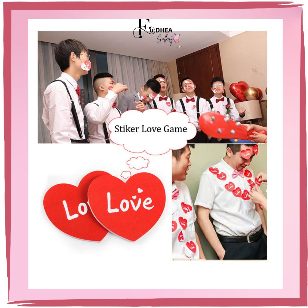 

FDG Tempelan Stiker Bentuk LOVE Games Wedding Chinesse/ Stiker Game LOVE Sangjit Chinese WED14 isi 30 pcs