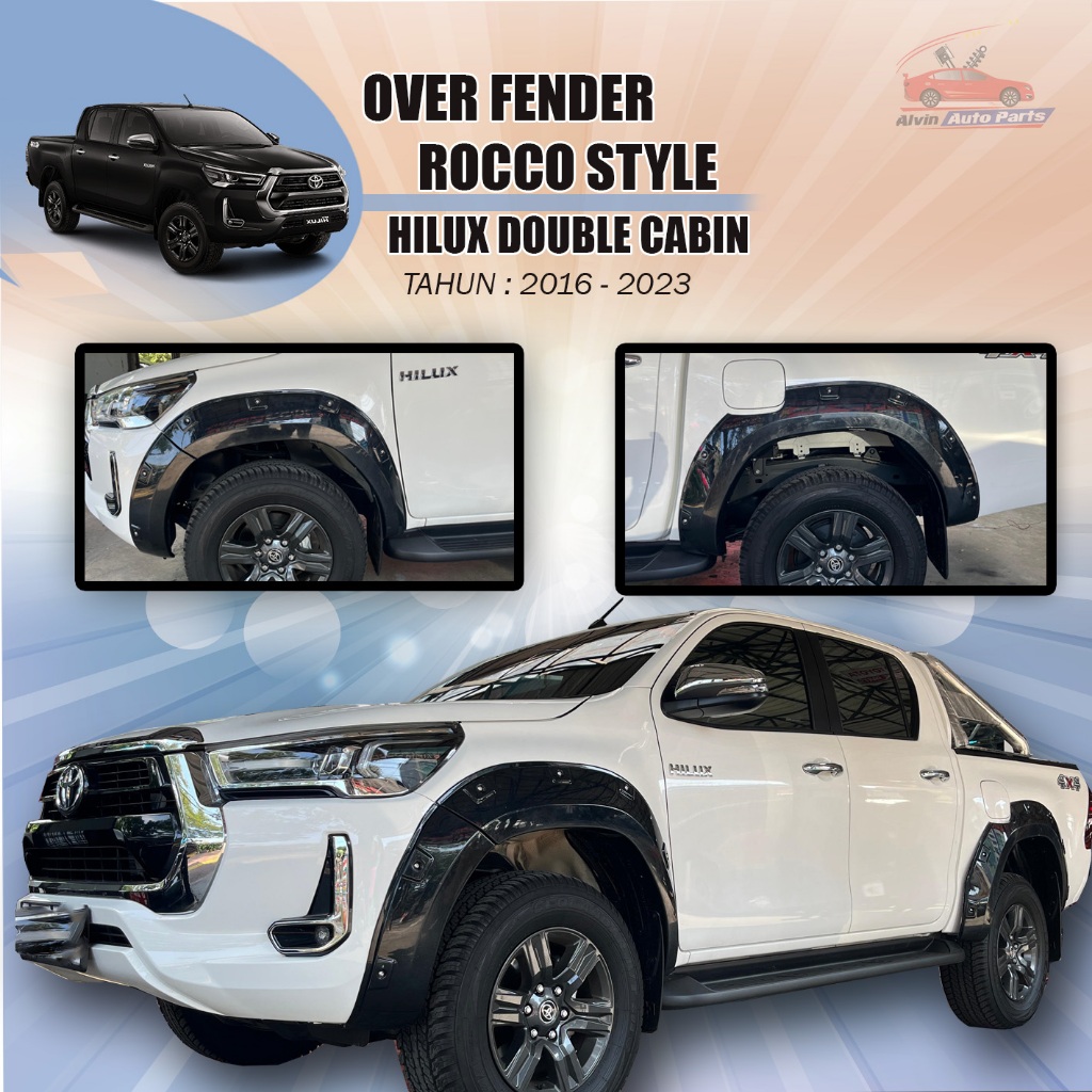 OVER FENDER HILUX  2016 - 2023 MDL ROCCO / FENDER HILUX ROCCO STYLE