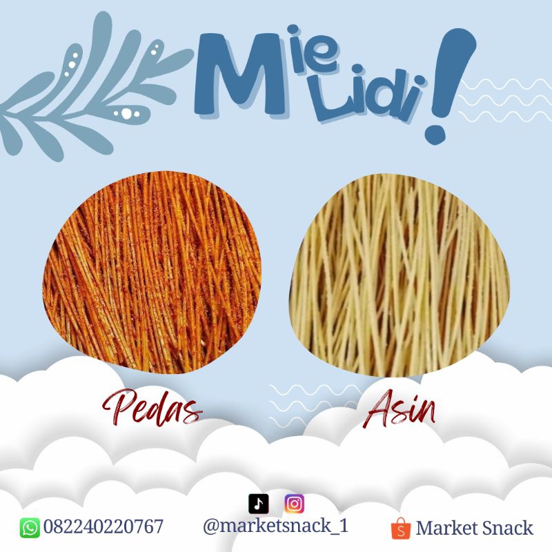 

Cemilan Mie Lidi Original dan Pedas