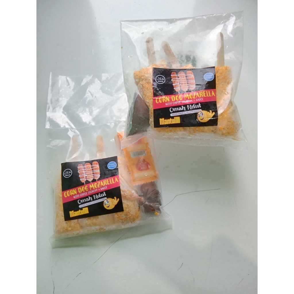 

Corndog mozarella corndough mozzarella isi 3pcs + saus frozen food