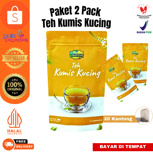 

Teh Kumis Kucing Syifacare 2 Pack Mencegah Darah Tinggi Mencegah Diabetes Herbal Alami