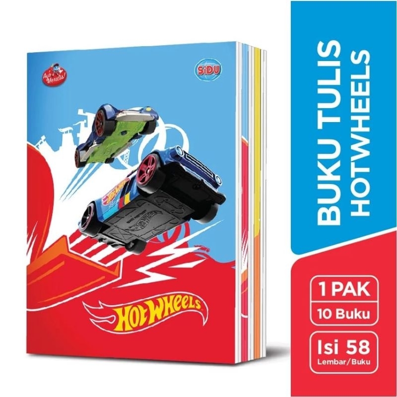 

[JNA Stationery] SiDu Buku Tulis Hotwheels 58 lembar ( 1 pak isi 10 buku)