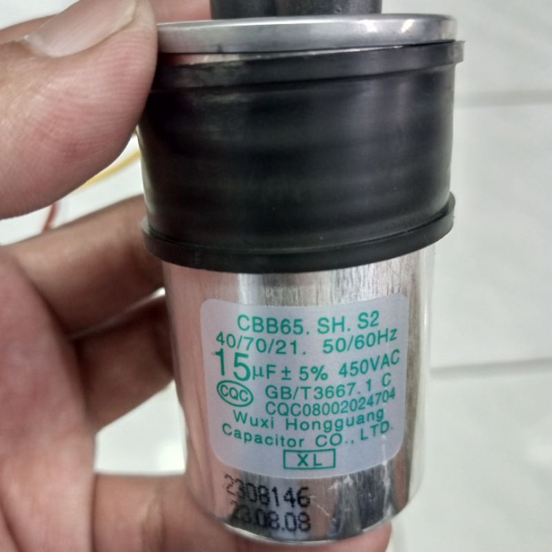Capacitor mesin cuci panasonic 1 Tabung 15uf+5% 450VAC Original