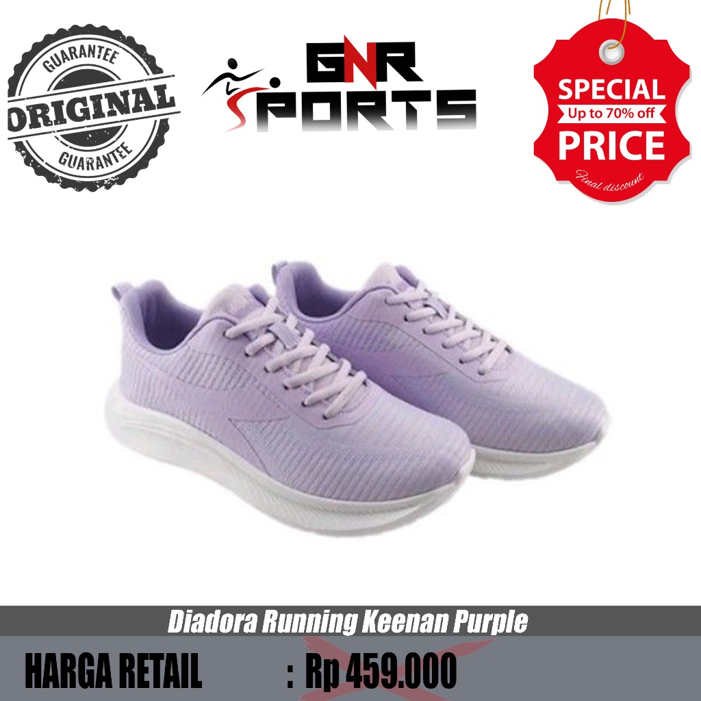 Sepatu Diadora Running Keenan Purple Original 100%