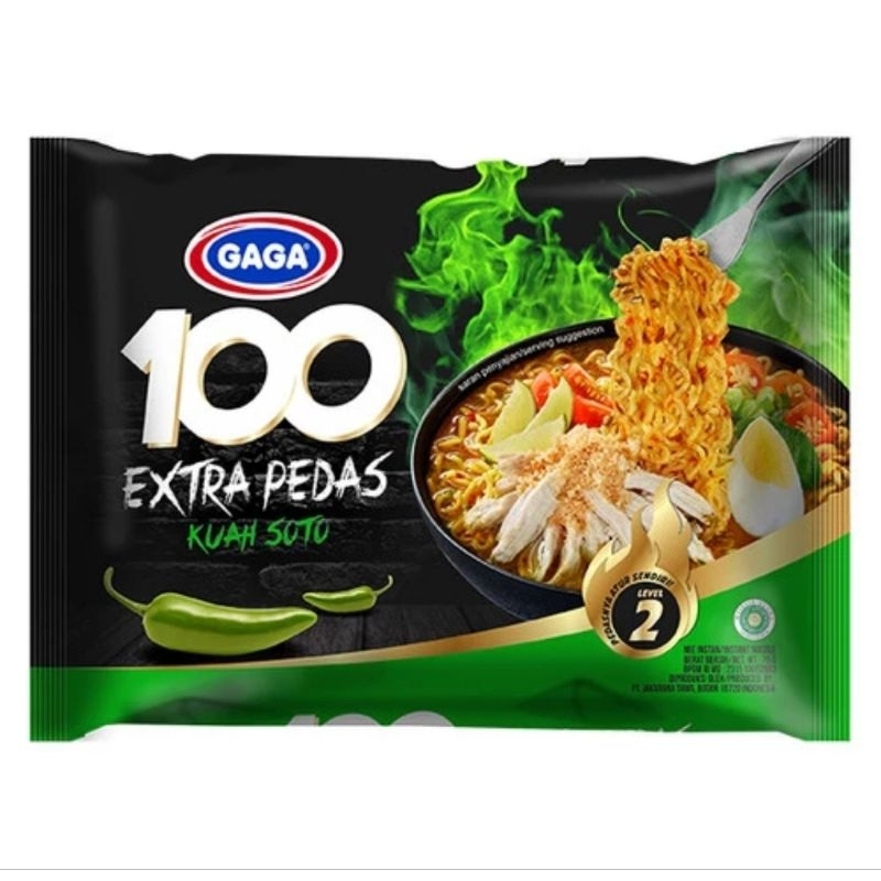 

Gaga 100 Mie Instan Extra Pedas Rasa Kuah Soto isi 75 gram