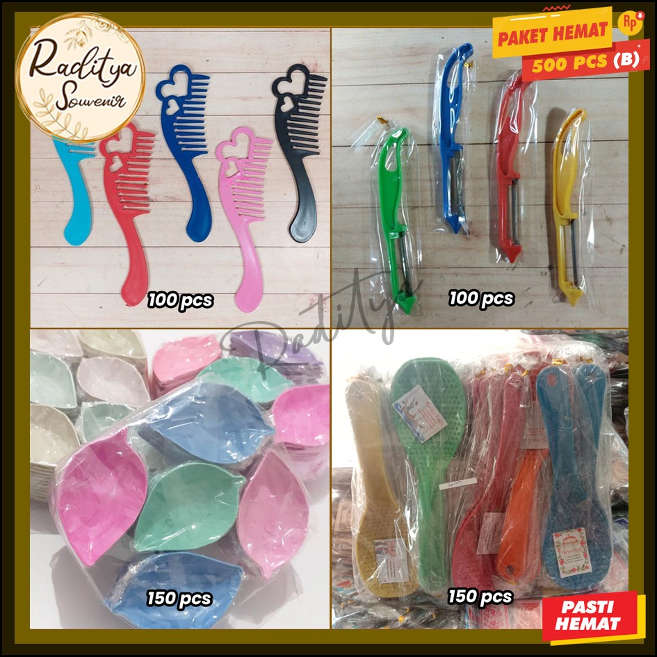 PAKET HEMAT B (isi 500 pcs) Souvenir Pernikahan 4 Macam COD Murah Sovenir Suvenir Nikah Nikahan