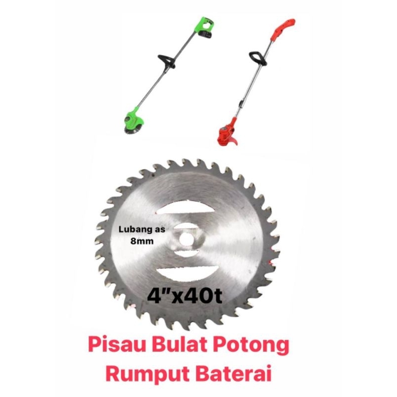 XENON Pisau Bulat Potong  Rumput Baterai cordles 4" x 40t