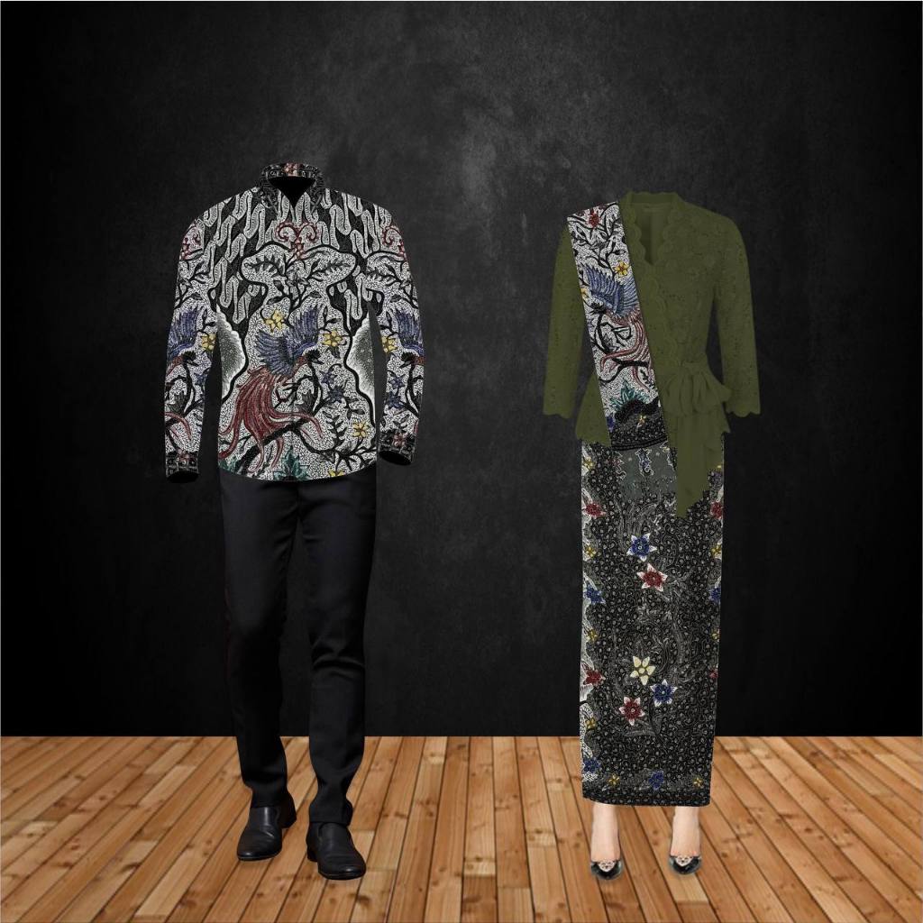 Sarimbit Kain Batik Tulis Bahan Atbm Sutera Baron Exclusive Batik Couple Pasangan Sarung Slendang