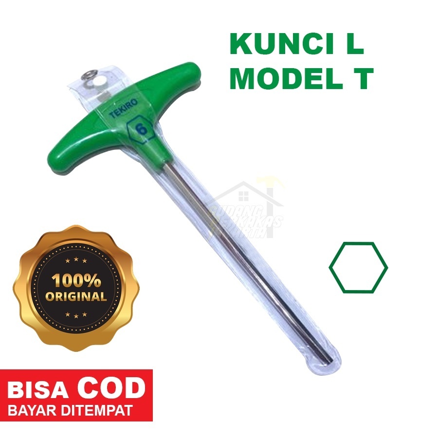 KUNCI L MODEL T TEKIRO 3 4 5 6 - KUNCI L HEXAGONAL MODEL T