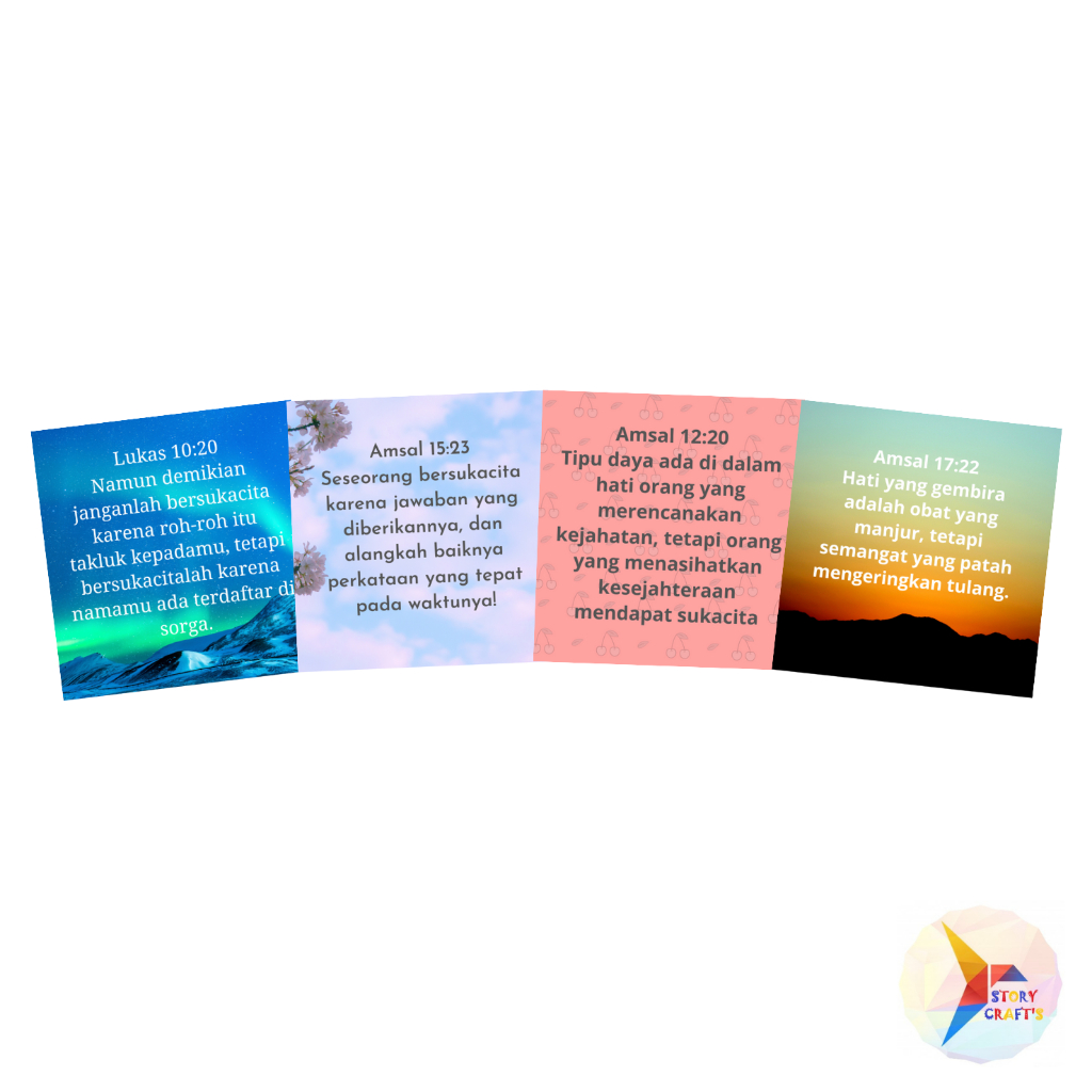 

Storycraftsid Sticker Persegi Kotak - Tema Ayat Emas Alkitab Bersukacita